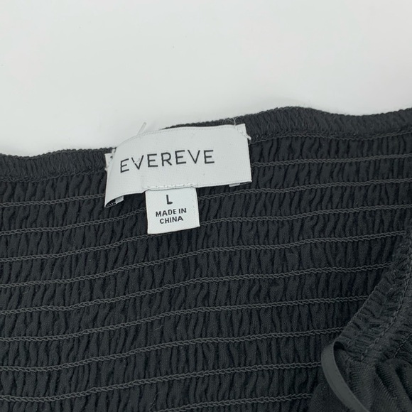 Evereve knit halter top shirt blouse elastic smocked ruching gathered new Large - Picture 3 of 3